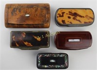 Five Mid-19th Century Snuff Boxes