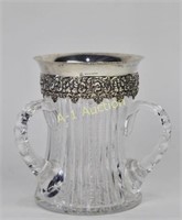 American Brilliant Period Cut Glass Loving Cup