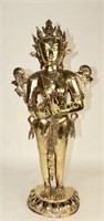 Brass Hindu Deity Statue, 29"