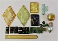 Group Tiffany Studios Glass Tiles and Parts