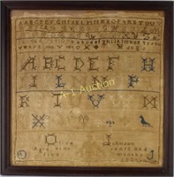 Early American Cross-Stitch Sampler