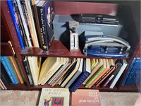 CONTENTS OF 2 SHELVES BOOKS ETC.