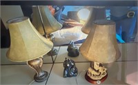 2 LAMPS AND ELEPHANT