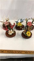 Lot of 5 Heritage House Bird Music Boxes