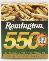 550 Rounds Of Remington .22 LR Golden Bullet Ammo