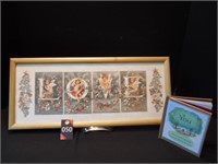 21" Framed Picture & Book