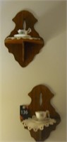 Wood Shelves & Mini Tea Cups