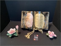 Book & Porcelain Flowers