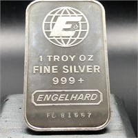 SILVER - ENGELHARD ONE OUNCE NUMBERED BAR
