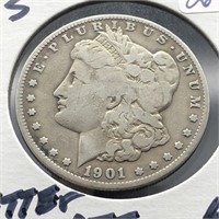 1901-S MORGAN SILVER DOLLAR - BETTER DATE - EF