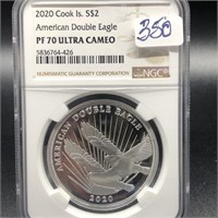2020 COOK ISLANDS SILVER $2 - PROOF 70 ULTRA CAMEO
