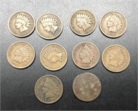 INDIAN HEAD CENTS (#10) MIXED DATES
