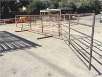 24' Pipe Fencing/Coral Panel w/12' Gate