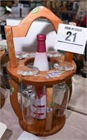 Cool wine glassholder w/ bottle of fizzy wine