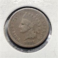1881 INDIAN CENT - EF CONDITION