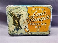 VINTAGE 7"X5" OFFICIAL LONE RANGER FIRST AID KIT