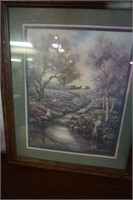 Framed and Matted Outdoor Scene Print
