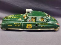 VINTAGE MARX DICK TRACY SQUAD CAR WINDS BUT DOES