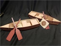 (2) BOYDS COLLECTION Wood Boats