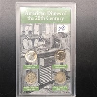 AMERICAN DIMES OF 20TH CENTURY