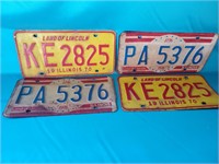 1970 AND 1976 ILLINOIS LICENSE PLATES