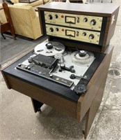 Vintage Scully 1/4" Tape Deck Unit w/Cabinet.