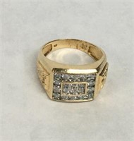 14K Men's Ring w/Appx. 1.50 Cttw. Diamonds.