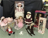 Variety of Porcelain Dolls