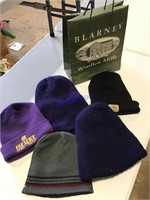 5 winter caps in Blarney bag