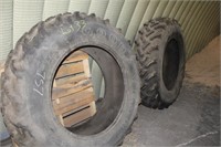 2 used 18.4x38 dt 710 radial tires(heavily checked