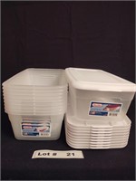 STERILITE CONTAINERS WITH LIDS- QTY 10