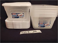 STERILITE CONTAINERS WITH LIDS- QTY 8