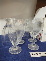 STEMED WATER AND WINE GLASSES NEW AND USED