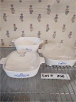 VINTAGE CORNINGWARE DISHES WITH LIDS