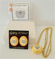 Vintage Nantucket Jewelry Set with Mini Coins