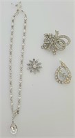 Vintage Jewelry Rhinestone Jewelry (5 pcs)