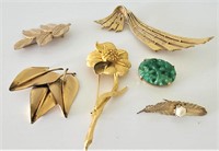 Vintage Jewelry Brooches (6 pcs)