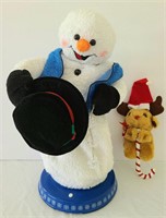 Antimated Snowman & Baby Reindeer