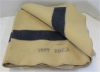 US Navy wool blanket approx 42"w x 64"l