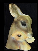 ROYAL COPLEY VASE WITH DOE & FAWN