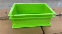 3 Boxes Lime Green Storage Stackable 24 Per New