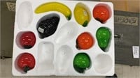 Partial Set Of Glass Fruit Decoration 9 Total New