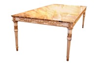 VERSAILLES DINING TABLE W/ FAUX MARBLE TOP