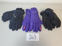 3 Pairs Women's Winter Gloves - Size Medium