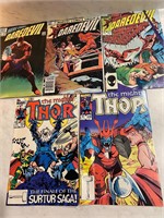 Marvel Comic Book Lot Thor Daredevil