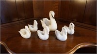 Small Grouping of Fine Porcelain Swans