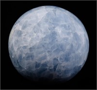 BLUE CALCITE CRYSTAL BALL - 6.5 IN. DIAMETER