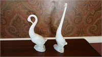 Pair of Lladro Swan Figurines