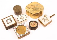 METAL TRINKET & PILL BOXES - LOT OF 7