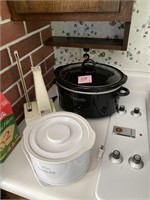 Crock Pots, Electric Knife, misc.